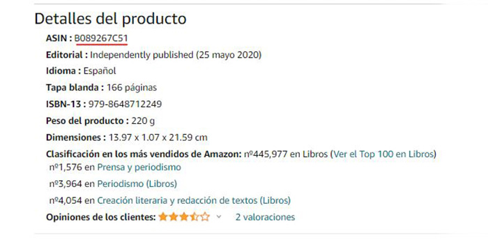 Paso 2 para crear el enlace universal de tu libro en Amazon