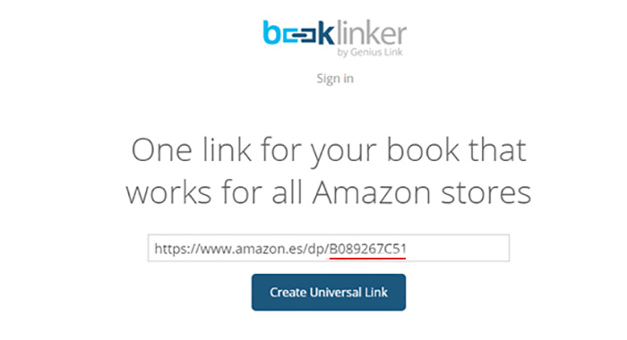 Paso 3 para crear el enlace universal de tu libro en Amazon